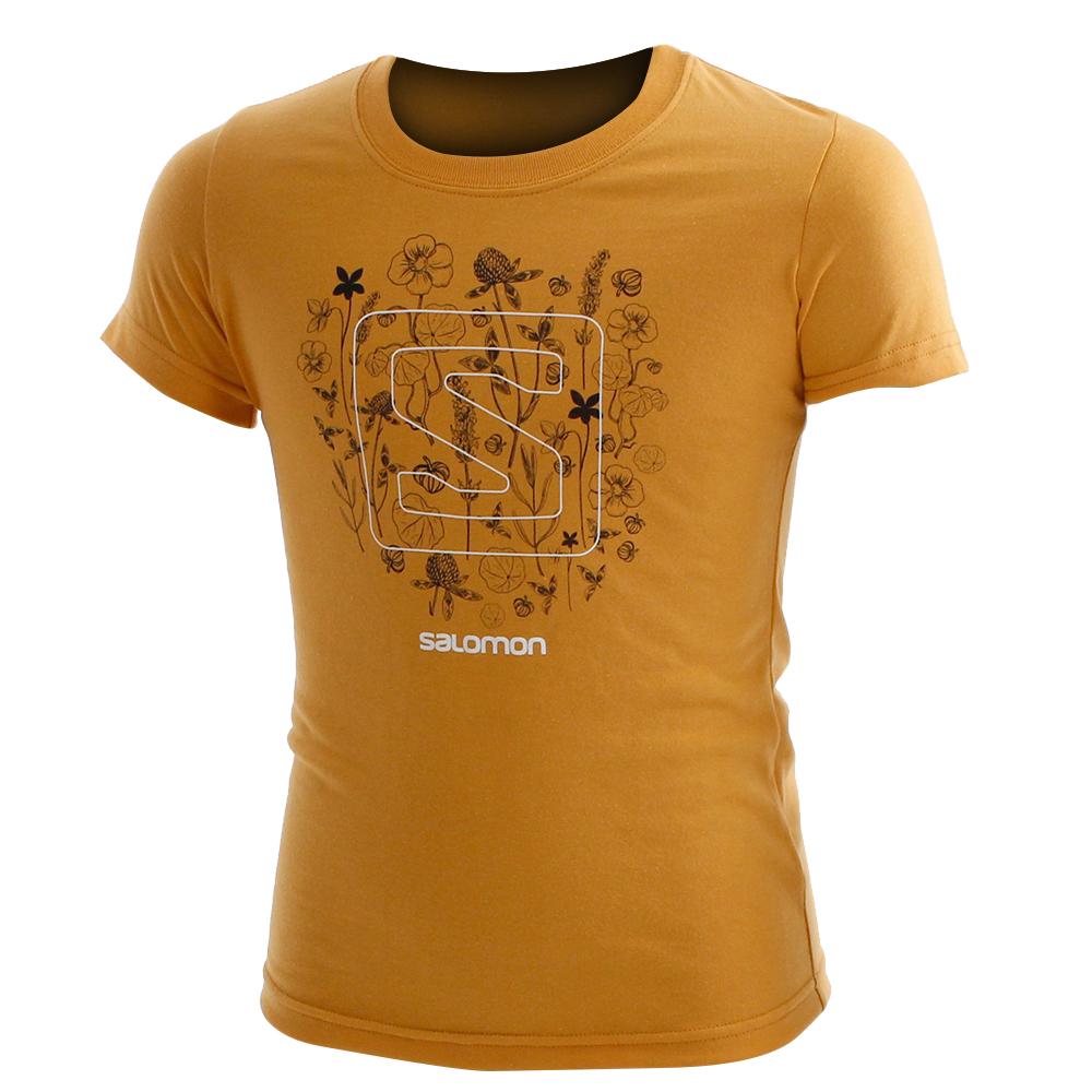 SALOMON POPPY SS G Philippines - Kids' Tee Shirt - Yellow | 814697-JWH